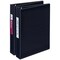 Avery Mini 3 Ring Binder, Holds 5.5" x 8.5" Paper, 1" Round Rings, 175-Sheet Capacity, 1.4 Inch Wide Spine, Label Holder, 1 Black Binder (01443)
